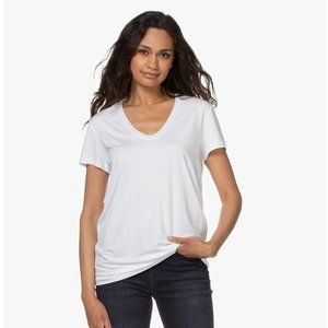 By Malene Birger Fevia Viscose T-shirt • White, Size Small